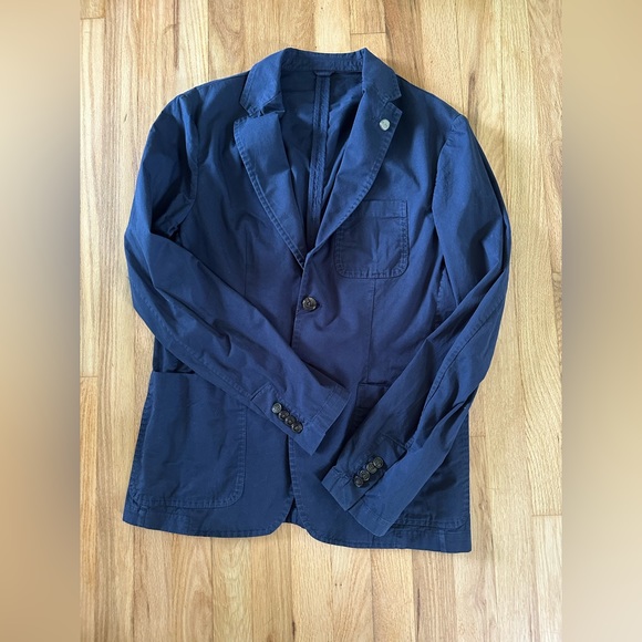 Men's MICHAEL KORS Navy Blue Cotton + Jacket Blazer Tagged 38R NWT NEW WOW! - Picture 8 of 16